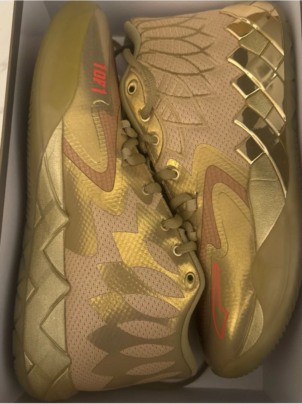 PUMA Men’s MB.01 Golden Child Athletic Shoes - Metallic Gold Box Included
